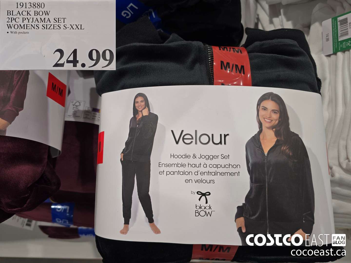 1913880 BLACK BOW 2PC PYJAMA SET WOMENS SIZES S-XXL $24.99