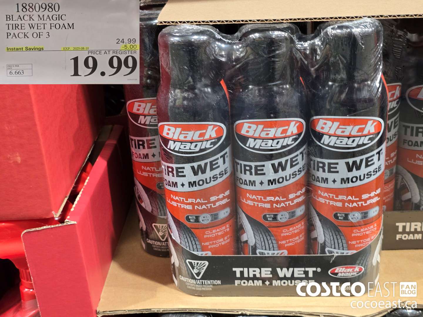 1880980 BLACK MAGIC WET SHINE TIRE FOAM PACK OF 3 ($5.00 INSTANT SAVINGS EXPIRES ON 2025-08-10) $19.99