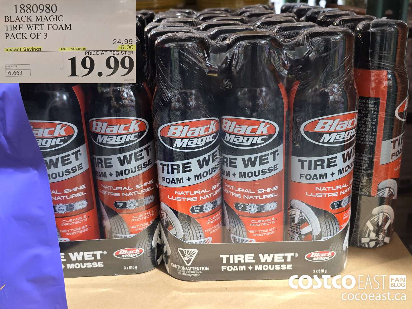 1880980 BLACK MAGIC WET SHINE TIRE FOAM PACK OF 3 ($5.00 INSTANT SAVINGS EXPIRES ON 2025-08-10) $19.99