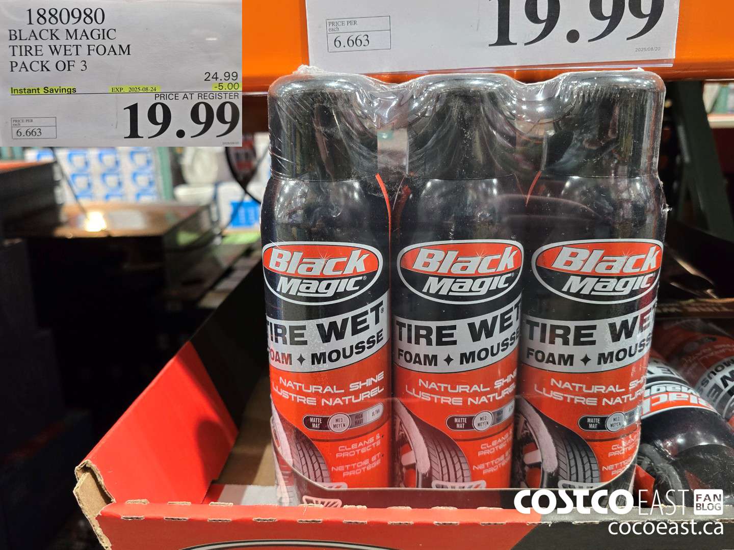 1880980 BLACK MAGIC WET SHINE TIRE FOAM PACK OF 3 ($5.00 INSTANT SAVINGS EXPIRES ON 2025-08-24) $19.99