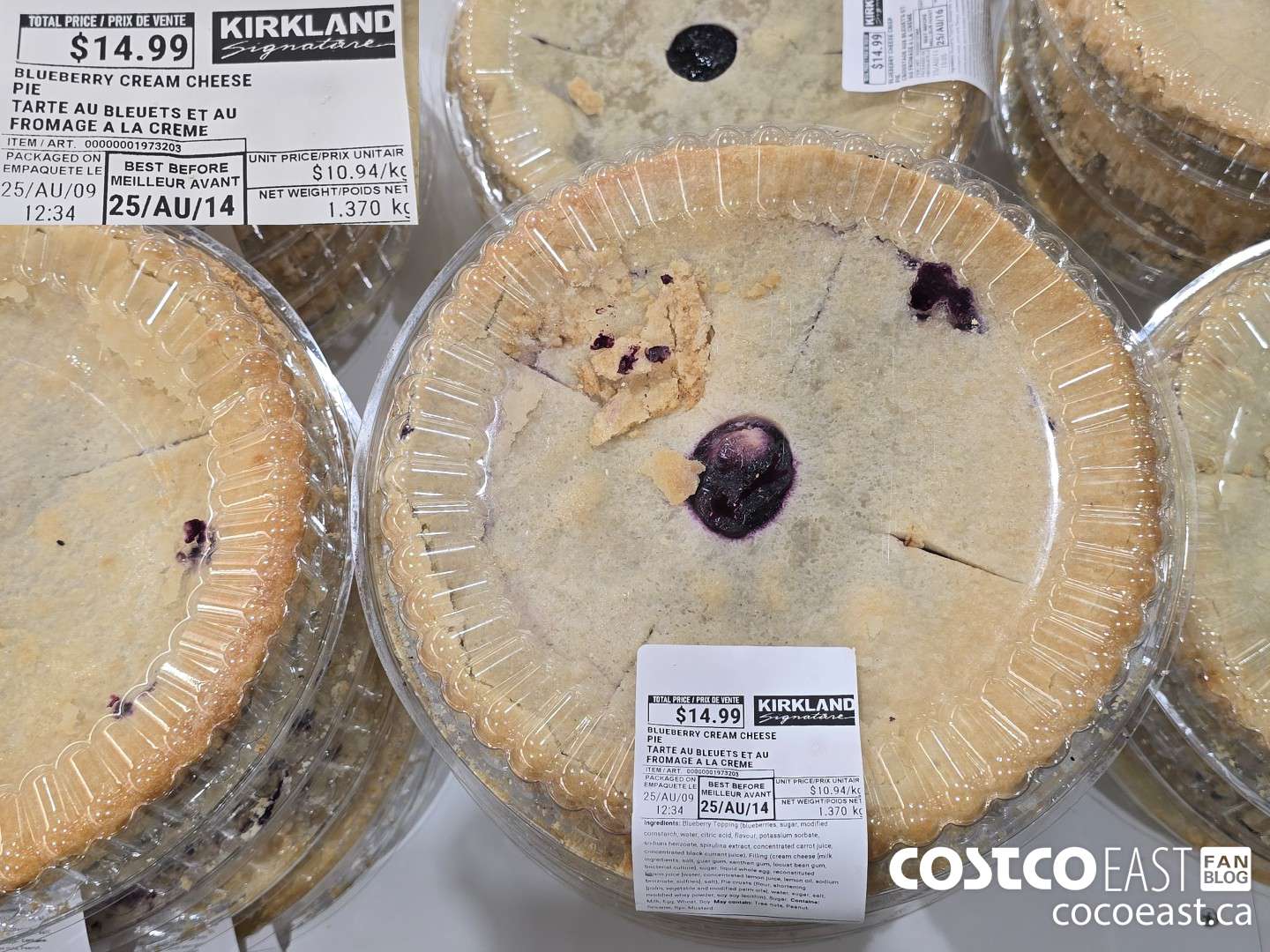 19732203 BLUEBERRY CREAM CHEESE PIE $14.99