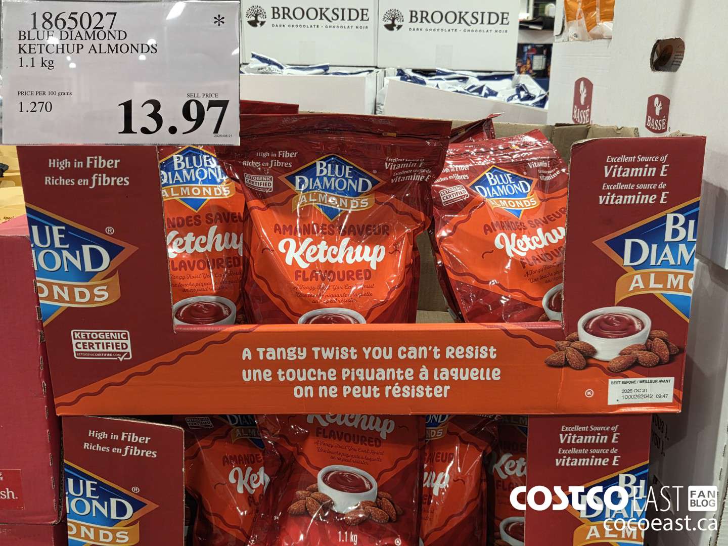 1865027 BLUE DIAMOND KETCHUP ALMONDS 1.1 kg ($4.00 INSTANT SAVINGS) $13.97