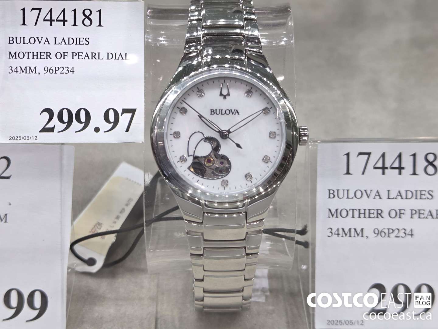 1744181 BULOVA LADIES MOTHER OF PEARL DIAL 34MM, 96P234 $299.97