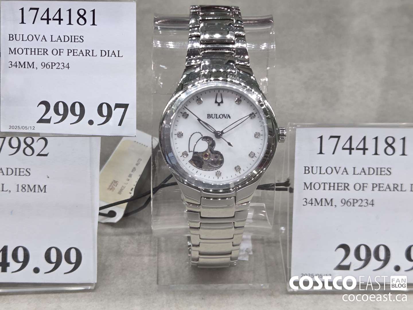 1744181 BULOVA LADIES MOTHER OF PEARL DIAL 34MM, 96P234 $299.97