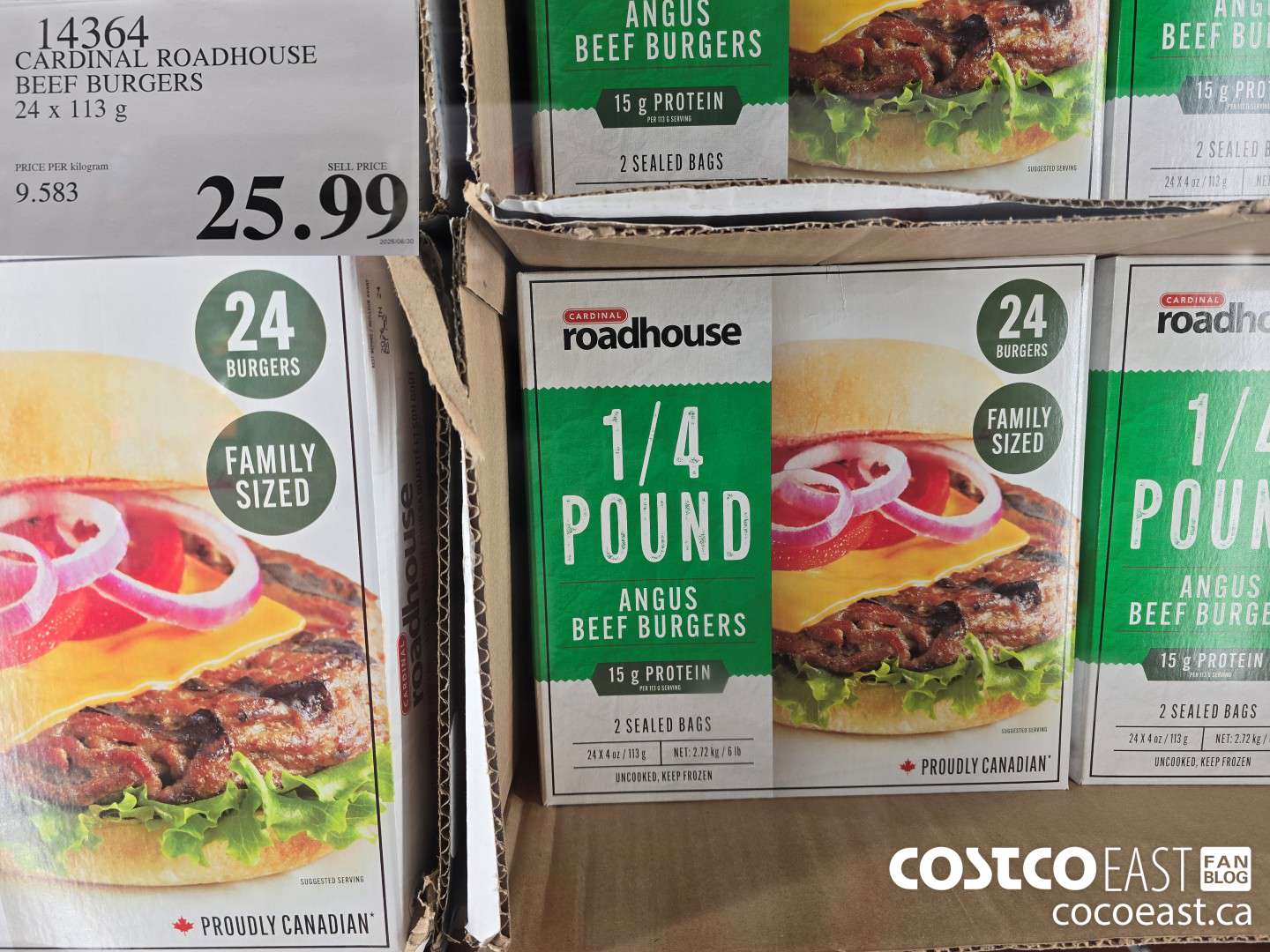 14364 CARDINAL ROADHOUSE KOREAN BBQ BURGERS 24 X 113 G $25.99