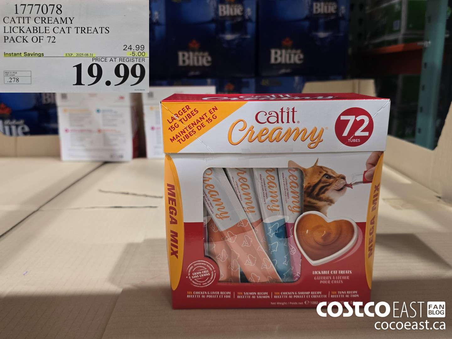 1777078 CATIT CREAMY LICKABLE CAT TREATS PACK OF 72 ($5.00 INSTANT SAVINGS EXPIRES ON 2025-08-31) $19.99