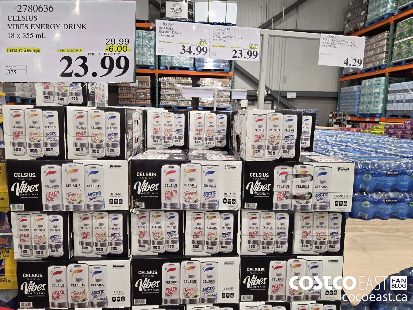 2780636 CELSIUS VIBES ENERGY DRINK 18 X 355 ML ($6.00 INSTANT SAVINGS EXPIRES ON 2025-08-31) $23.99
