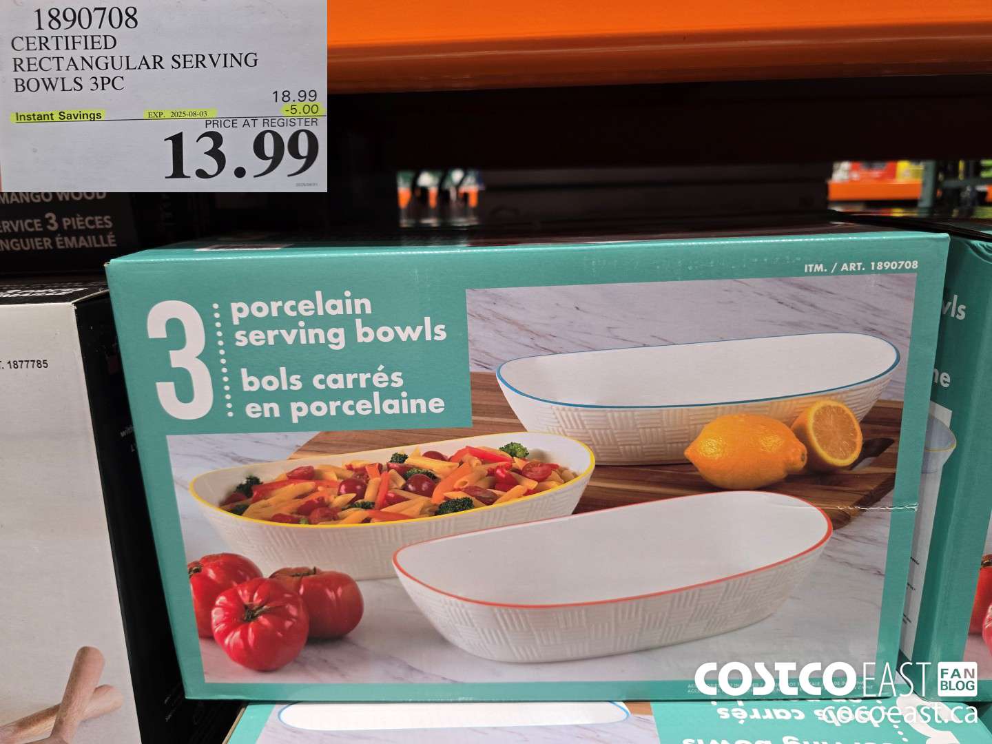 1890708 CERTIFIED RECTANGULAR SERVING BOWLS 3PC ($5.00 INSTANT SAVINGS EXPIRES ON 2025-08-03) $13.99
