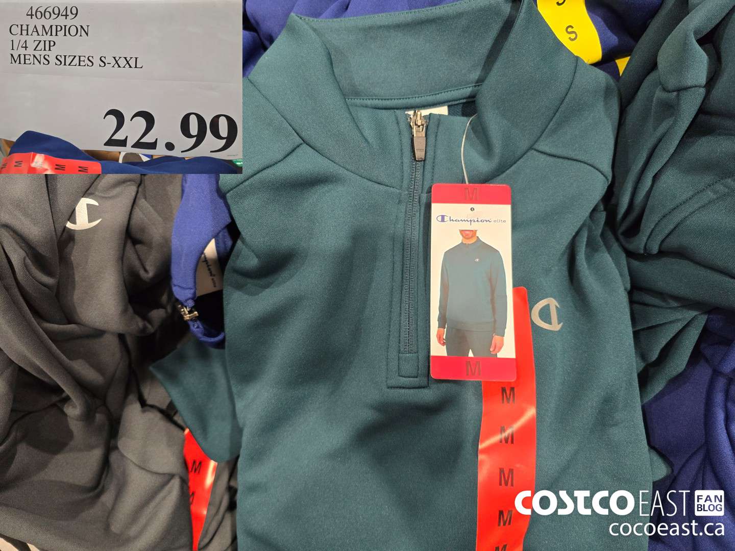 466949 CHAMPION 1/4 ZIP MENS SIZES S-XXL $22.99