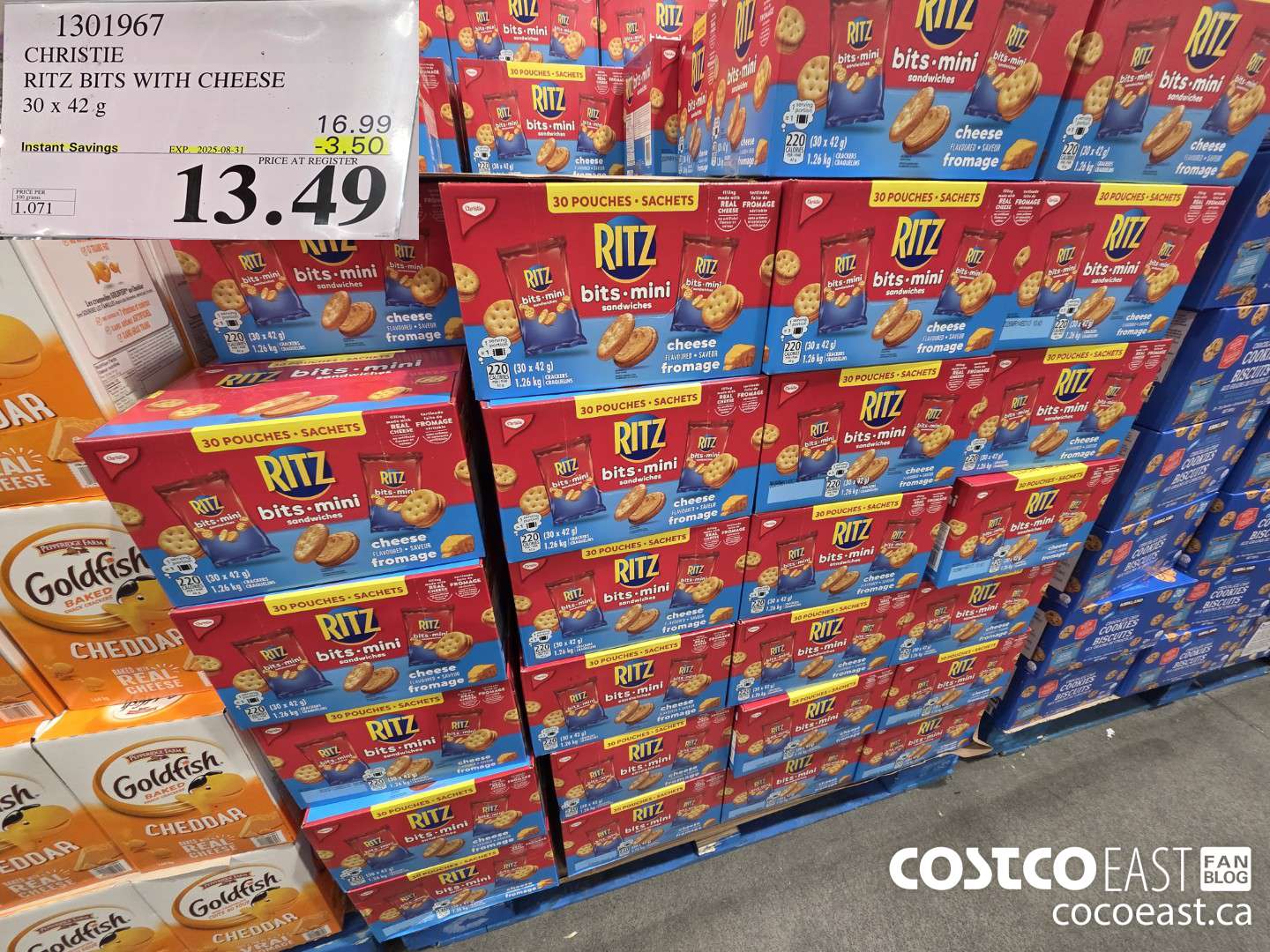 1301967 CHRISTIE RITZ BITS SANDWICHES 30 x 42 g ($3.50 INSTANT SAVINGS EXPIRES ON 2025-06-15) $16.99