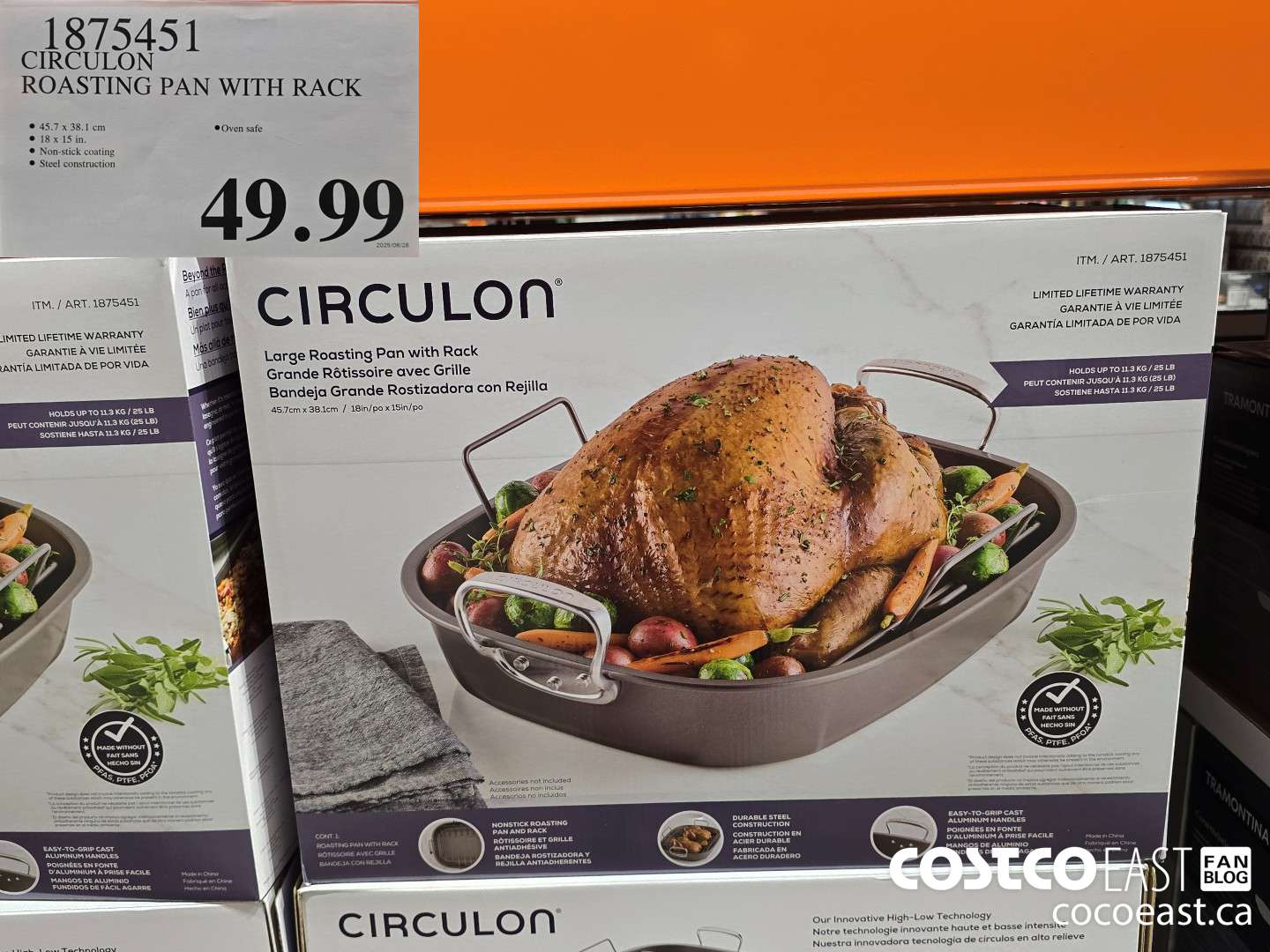 1875451 CIRCULON ROASTING PAN WITH RACK $49.99