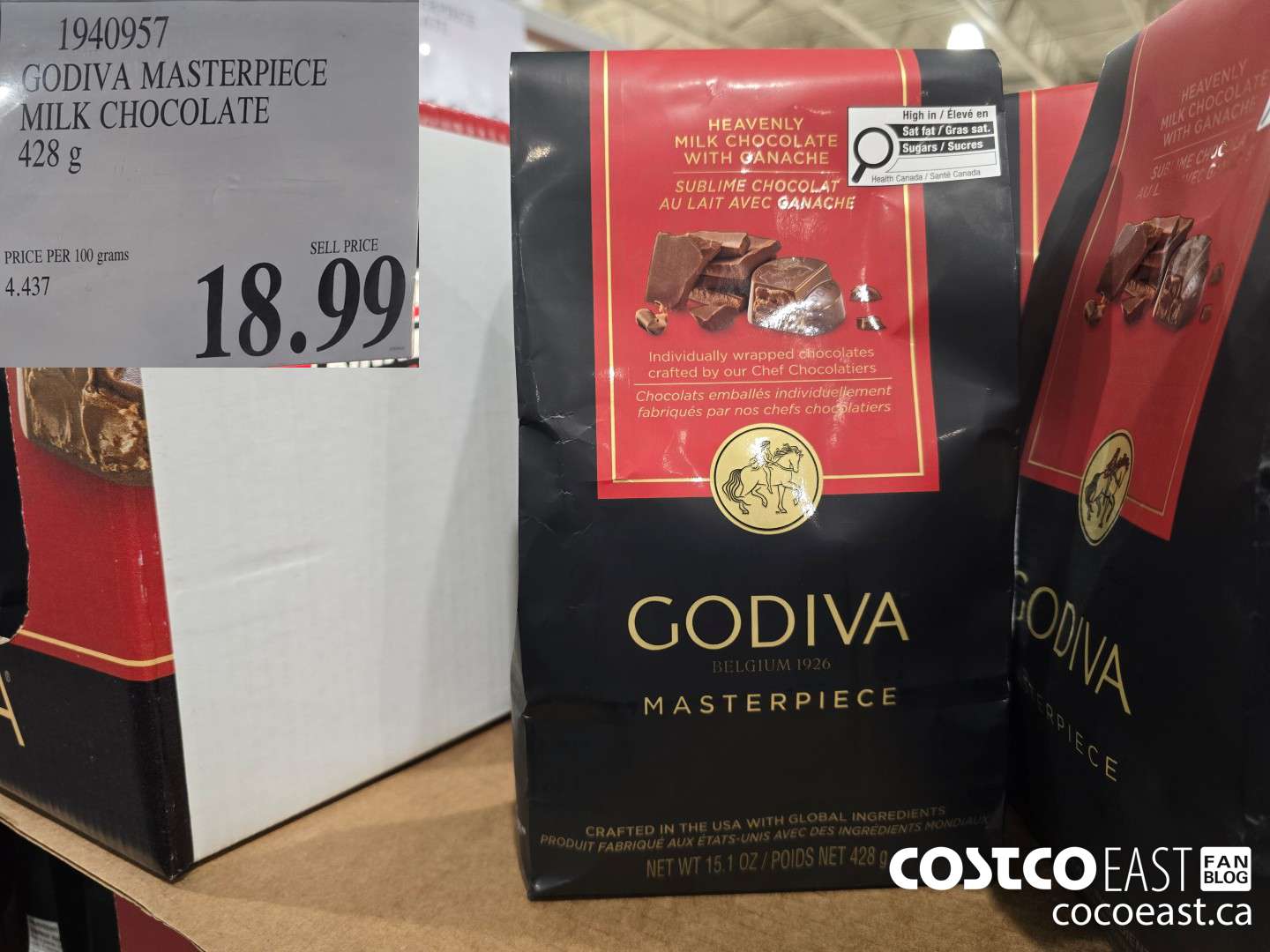 1940957 CODIVA MASTERPIECE MILK CHOCOLATE 428 g $18.99