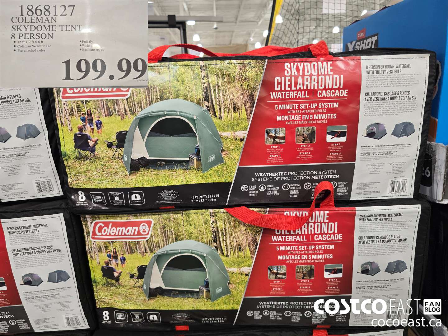 1868127 COLEMAN SKYDOME TENT 8 PERSON ($40.00 INSTANT SAVINGS) $199.99