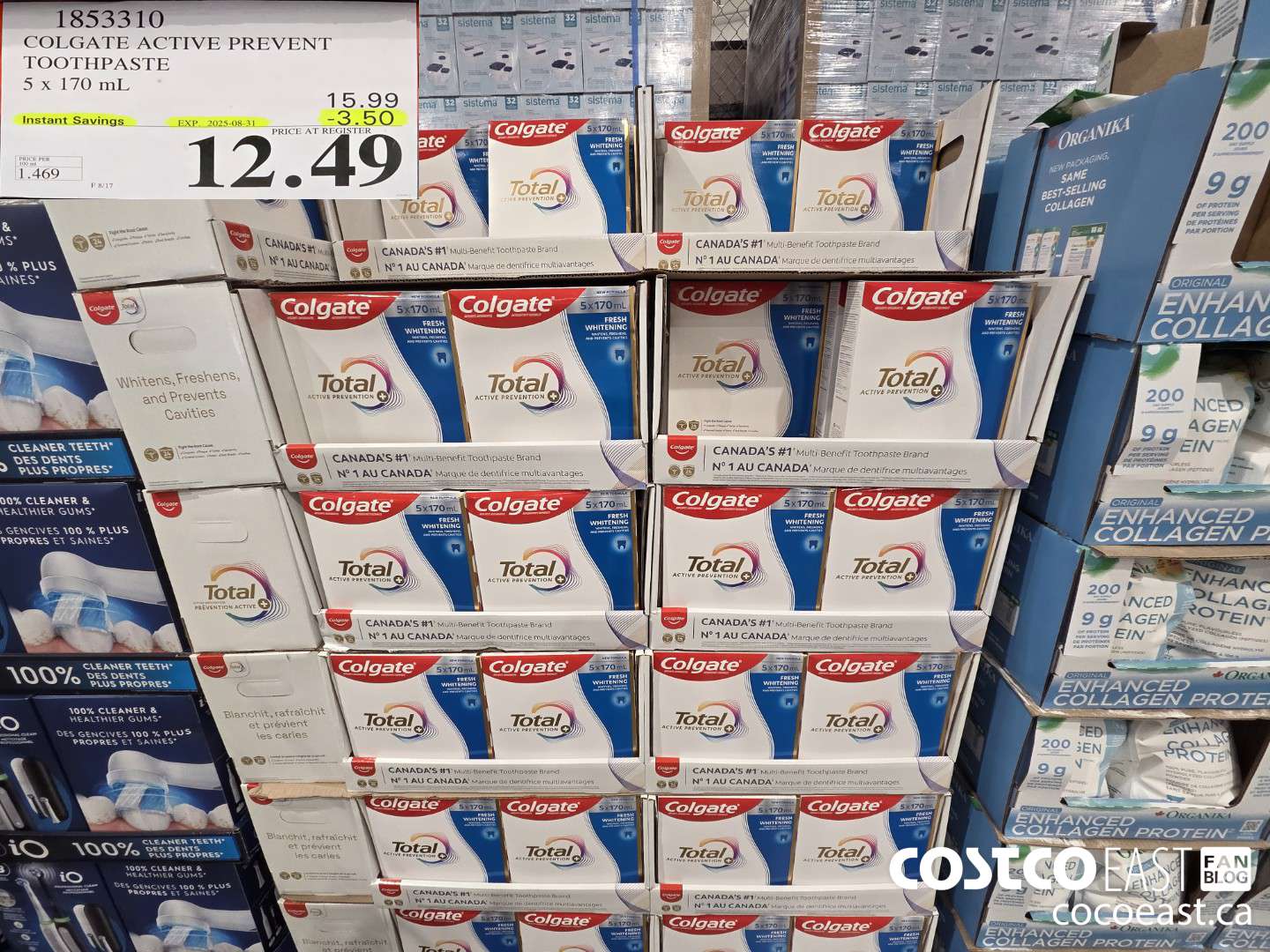 1853310 COLGATE ACTIVE PREVENT TOOTHPASTE 5 x 170 mL ($3.50 INSTANT SAVINGS EXPIRES ON 2025-08-31) $12.49