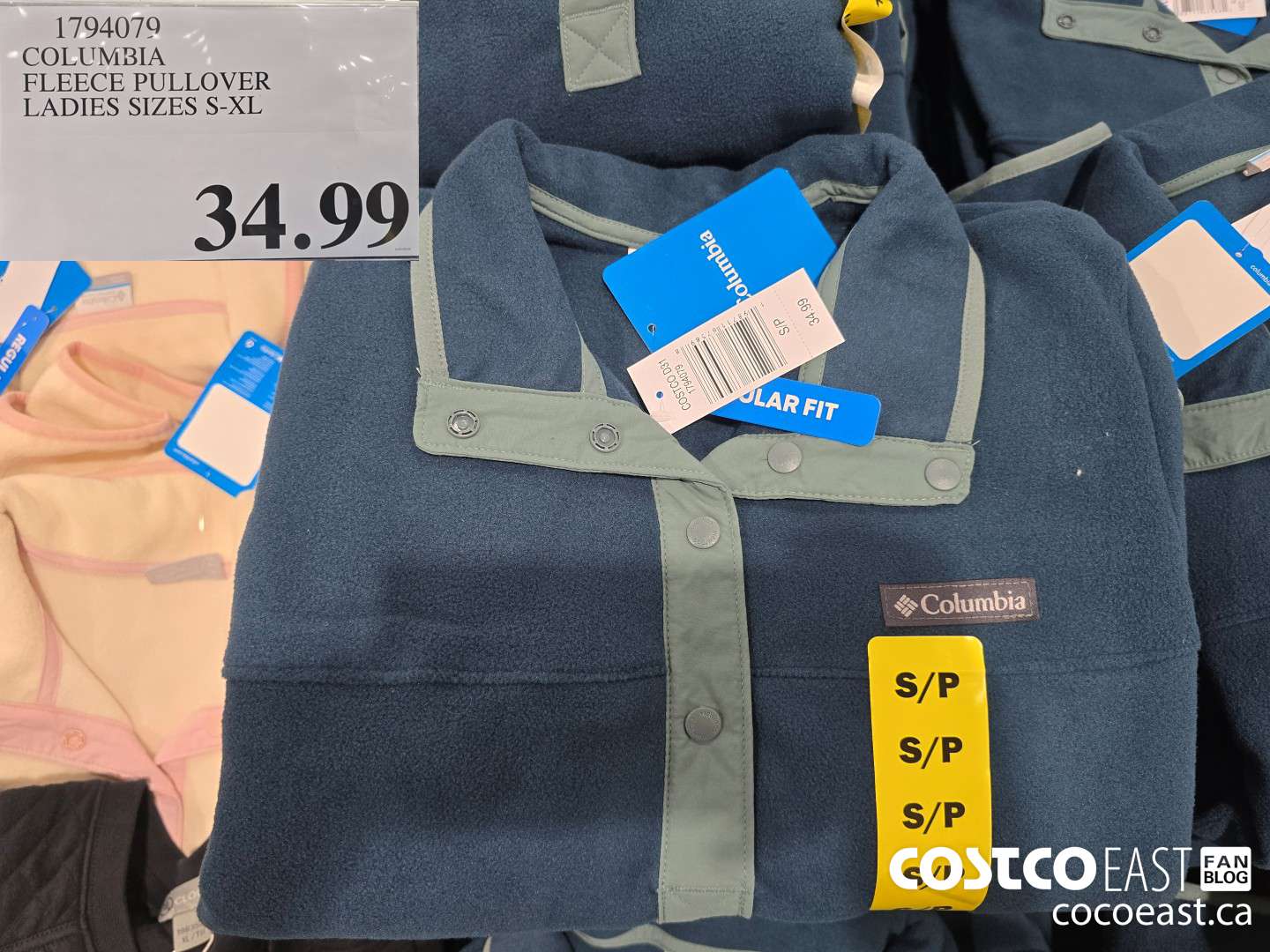 1794079 COLUMBIA FLEECE PULLOVER LADIES SIZES S-XL $34.99