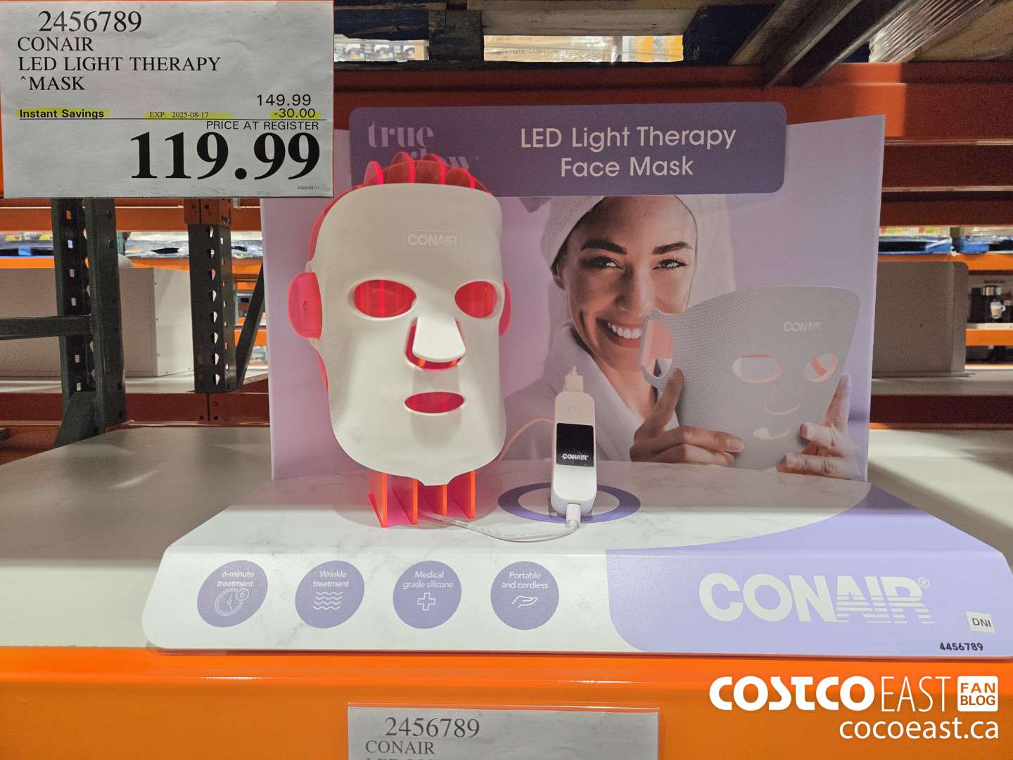 24567895 CONAIR LED LIGHT THERAPY MASK ($30.00 INSTANT SAVINGS EXPIRES ON 2025-08-17) $119.99