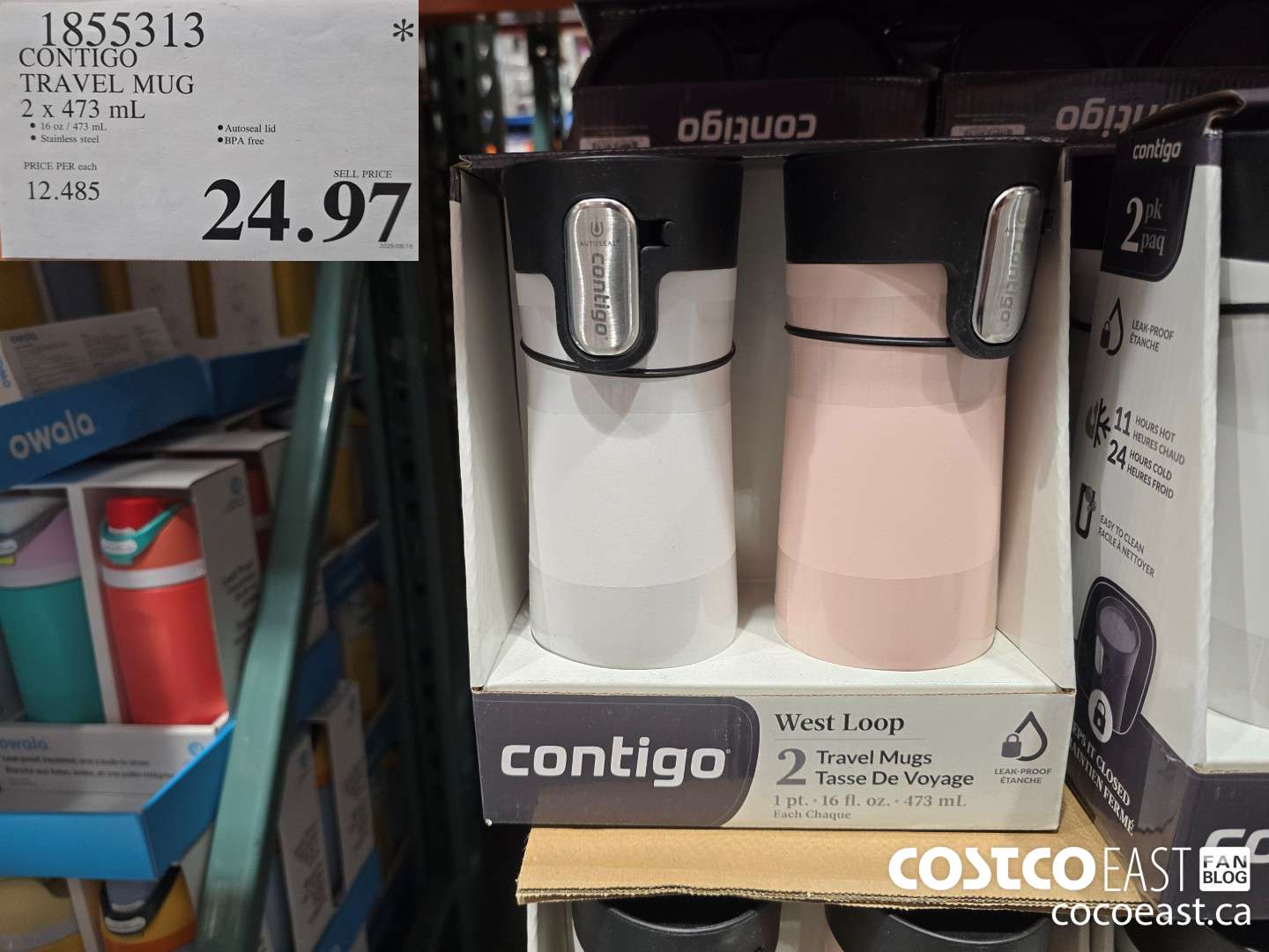 1855313 CONTIGO TRAVEL MUG 2 X 473 ML $24.97