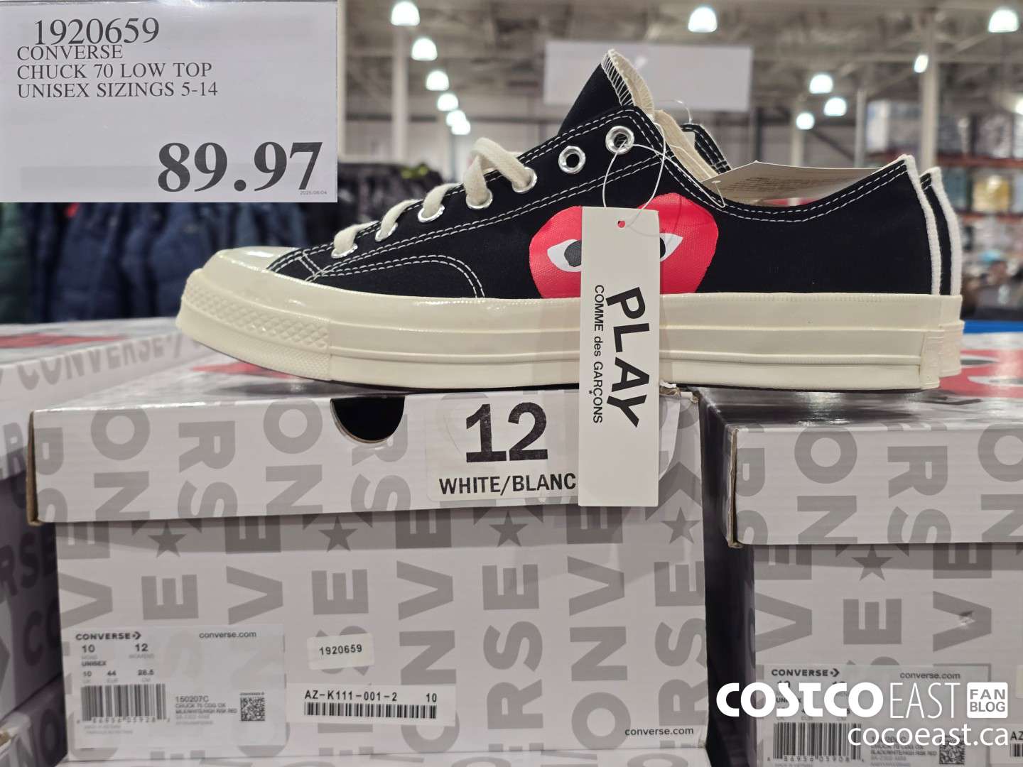1920659 CONVERSE CHUCK 70 LOW TOP UNISEX SIZINGS 5-14 $89.97