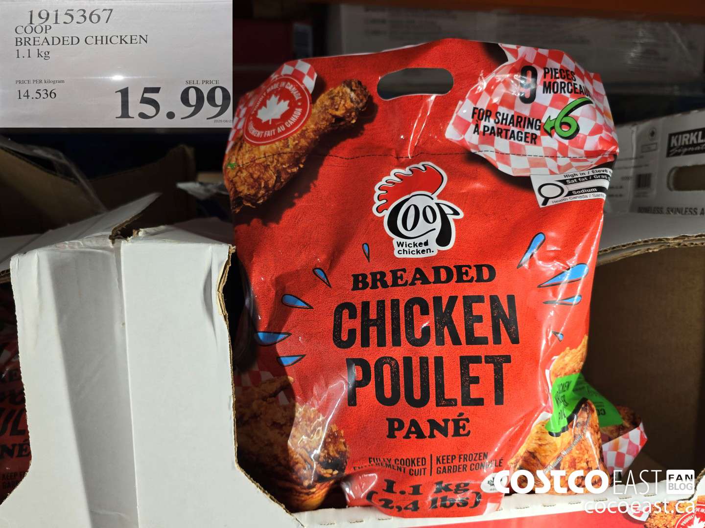 1915367 COOP BREADED CHICKEN 1.1 KG $15.99