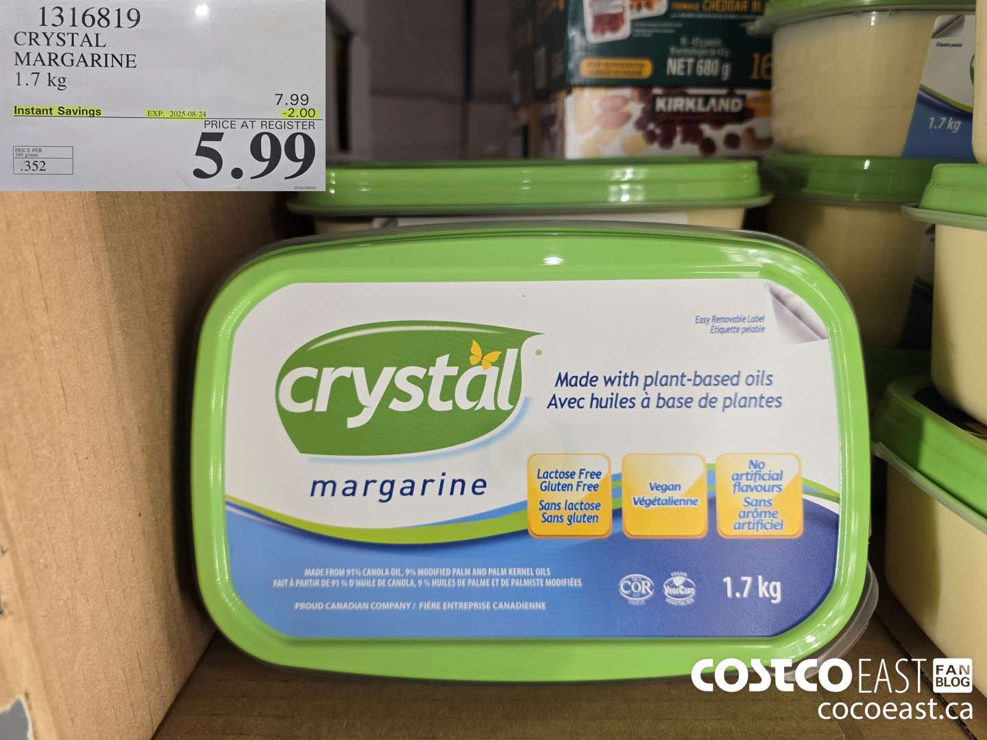 1316819 CRYSTAL MARGARINE 1.7 kg ($2.00 INSTANT SAVINGS EXPIRES ON 2025-08-24) $5.99