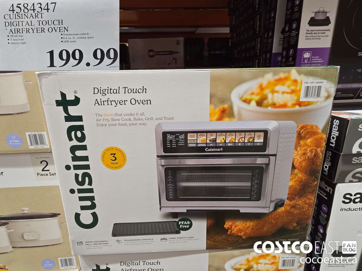4584347 CUISINART DIGITAL TOUCH AIR FRYER OVEN $199.99