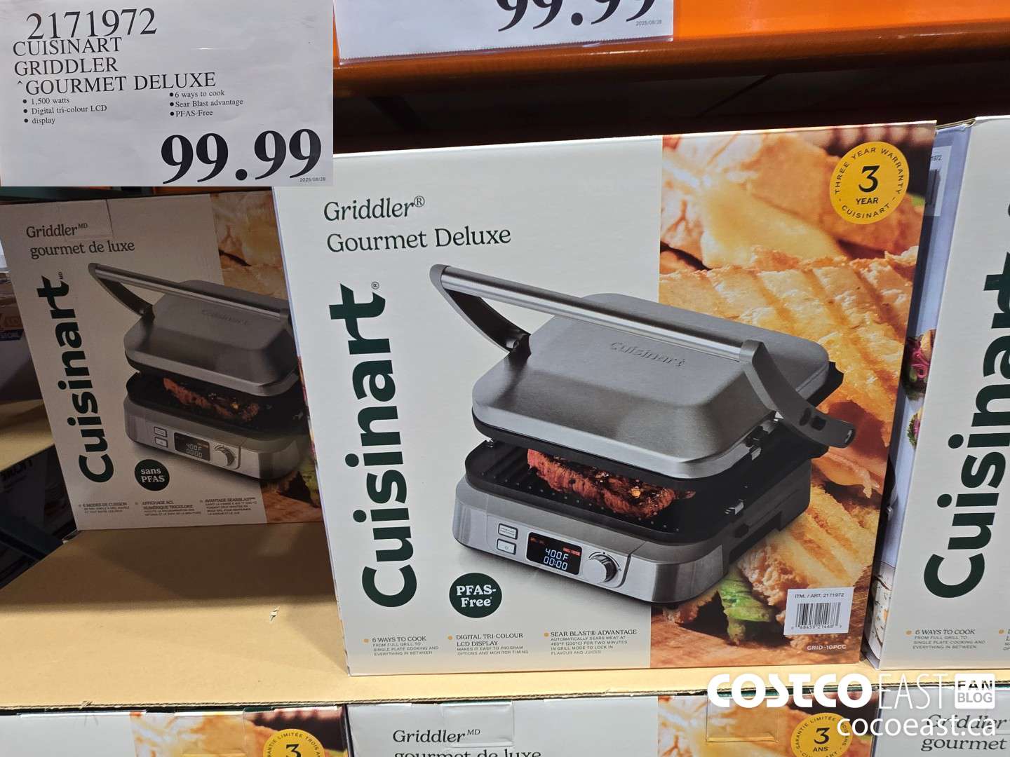 2171972 CUISINART GRIDDLER GOURMET DELUXE $99.99
