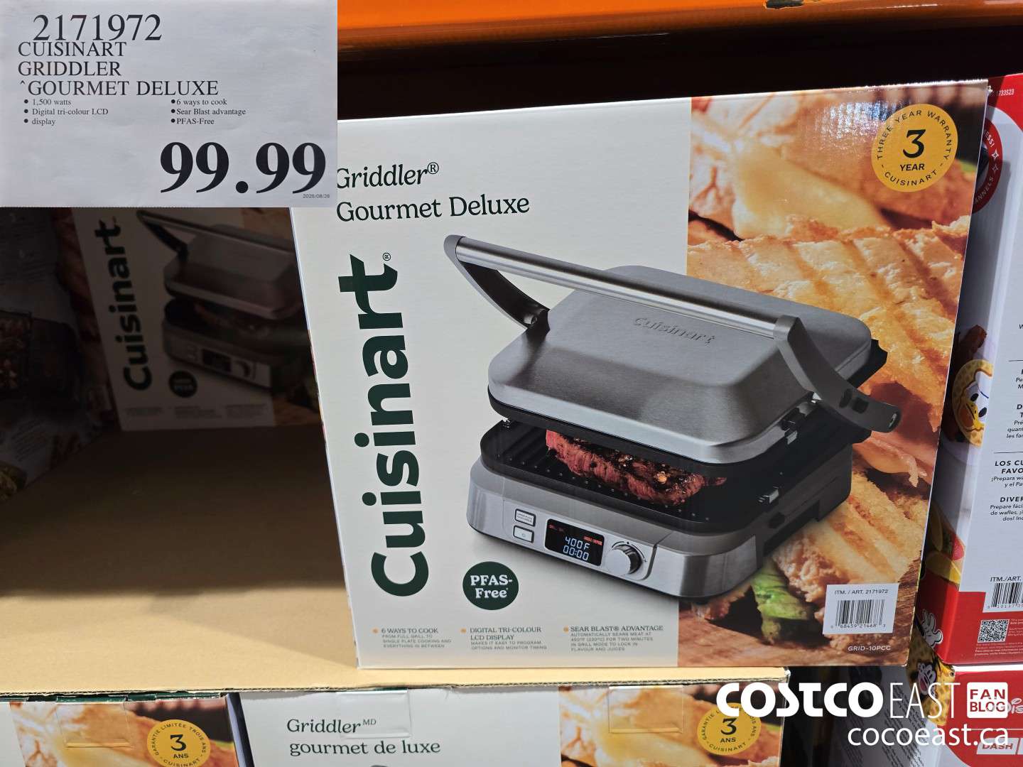 2171972 CUISINART GRIDDLER GOURMET DELUXE $99.99
