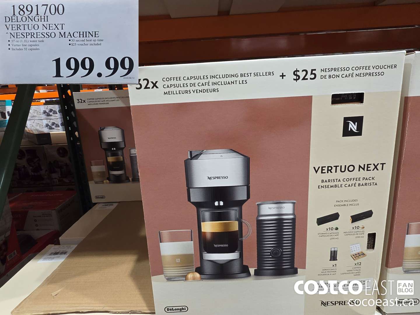 1891700 DELONGHI VERTUO NESPRESSO MACHINE $199.99