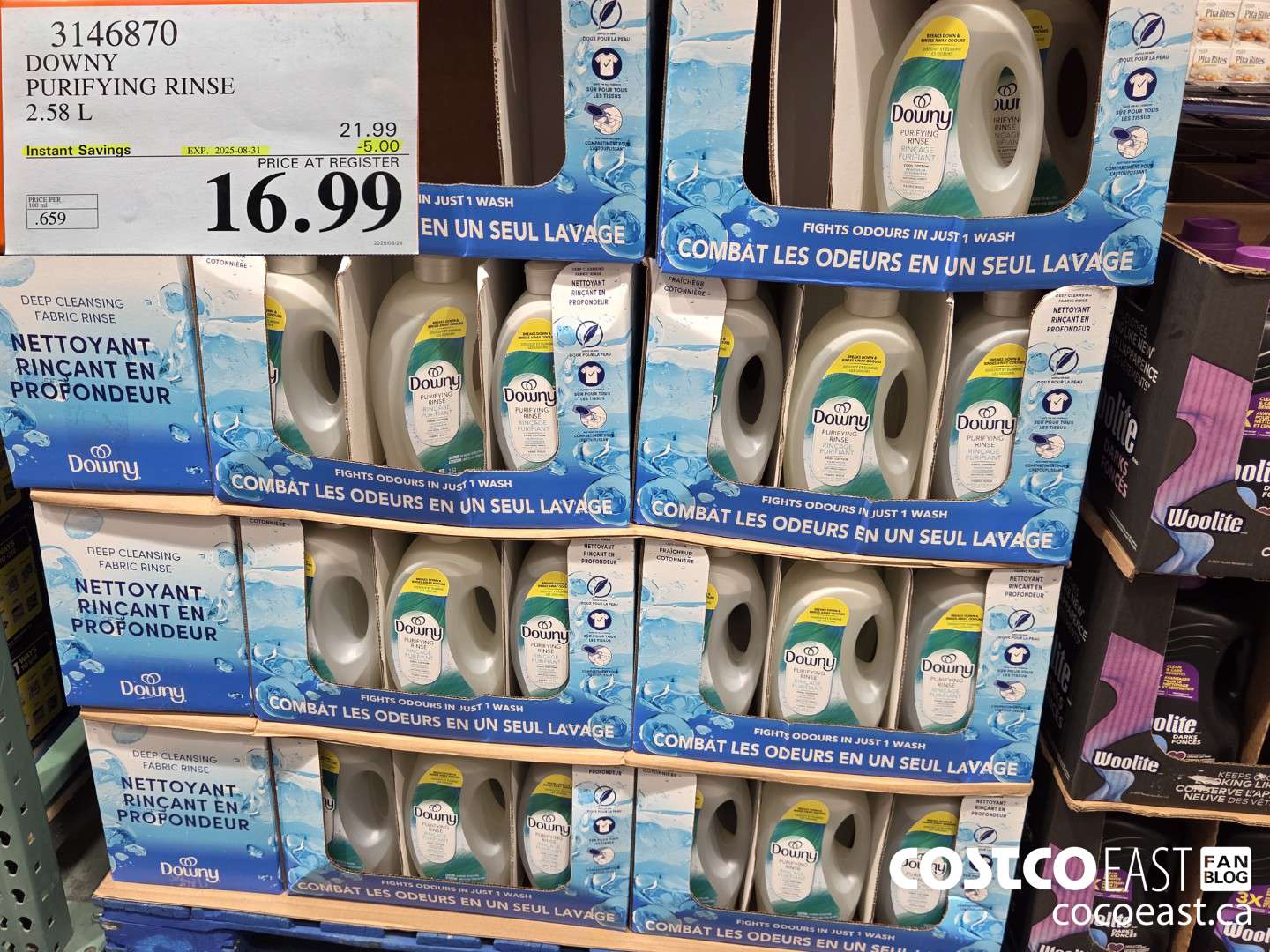 3146870 DOWNY PURIFYING RINSE 2.58 L ($5.00 INSTANT SAVINGS EXPIRES ON 2025-08-31) $16.99