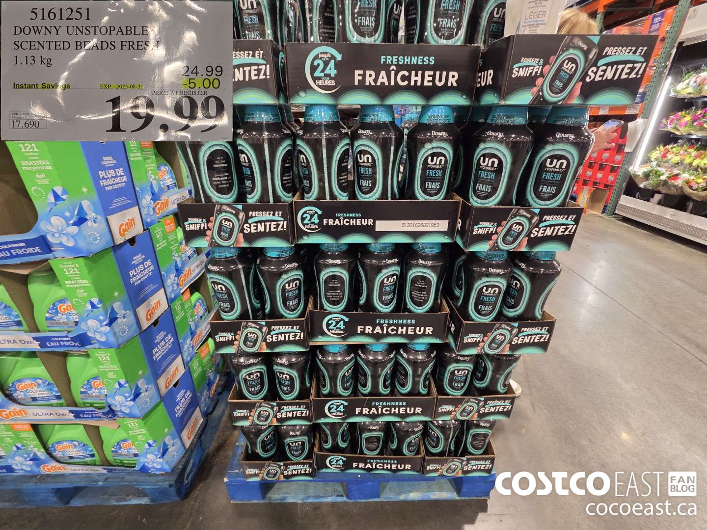 5161251 DOWNY UNSTOPABLES SCENTED BEADS FRESH 1.13 kg  ($5.00 INSTANT SAVINGS EXPIRES ON 2025-08-31) $19.99