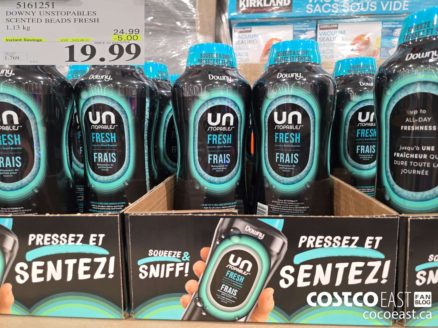 5161251 DOWNY UNSTOPABLES SCENTED BEADS FRESH 1.13 kg  ($5.00 INSTANT SAVINGS EXPIRES ON 2025-08-31) $19.99