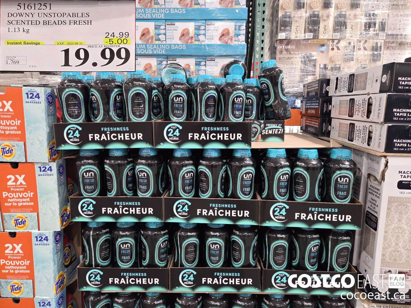 5161251 DOWNY UNSTOPABLES SCENTED BEADS FRESH 1.13 kg  ($5.00 INSTANT SAVINGS EXPIRES ON 2025-08-31) $19.99