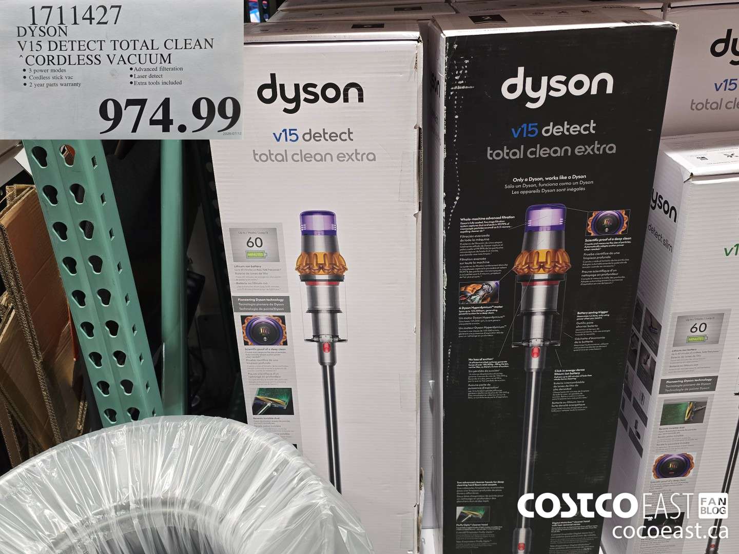 1711427 DYSON V15 DETECT TOTAL CLEAN CORDLESS VACUUM $974.99