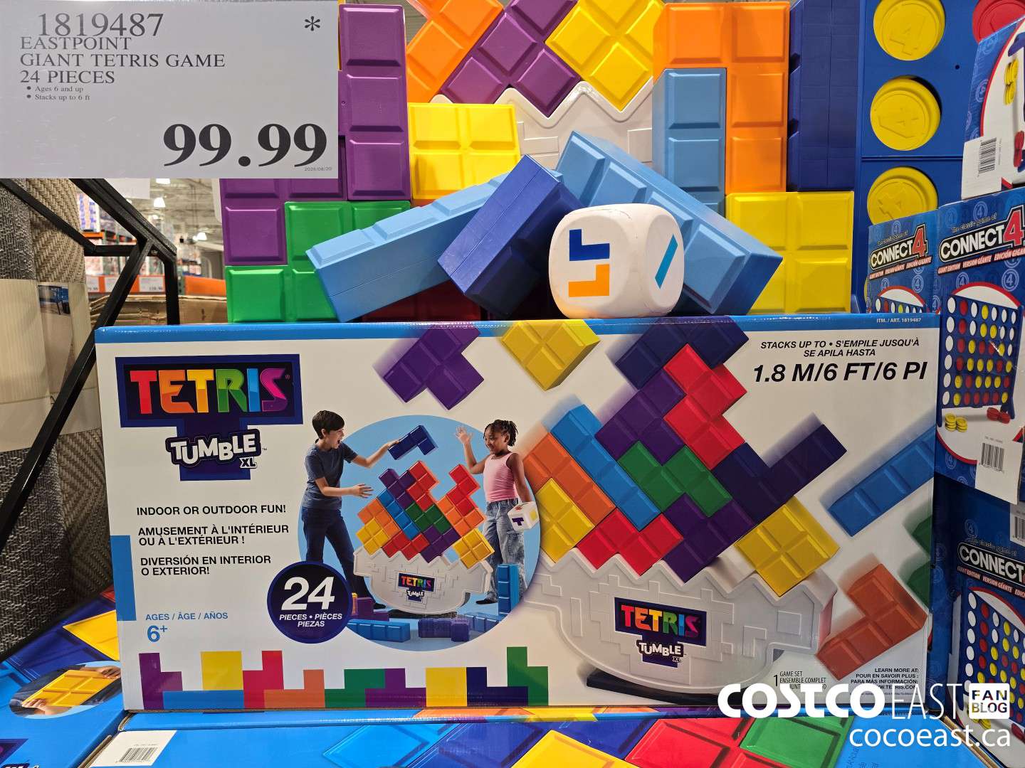 1819487 EASTPOINT GIANT TETRIS GAME 24 PIECES $99.99