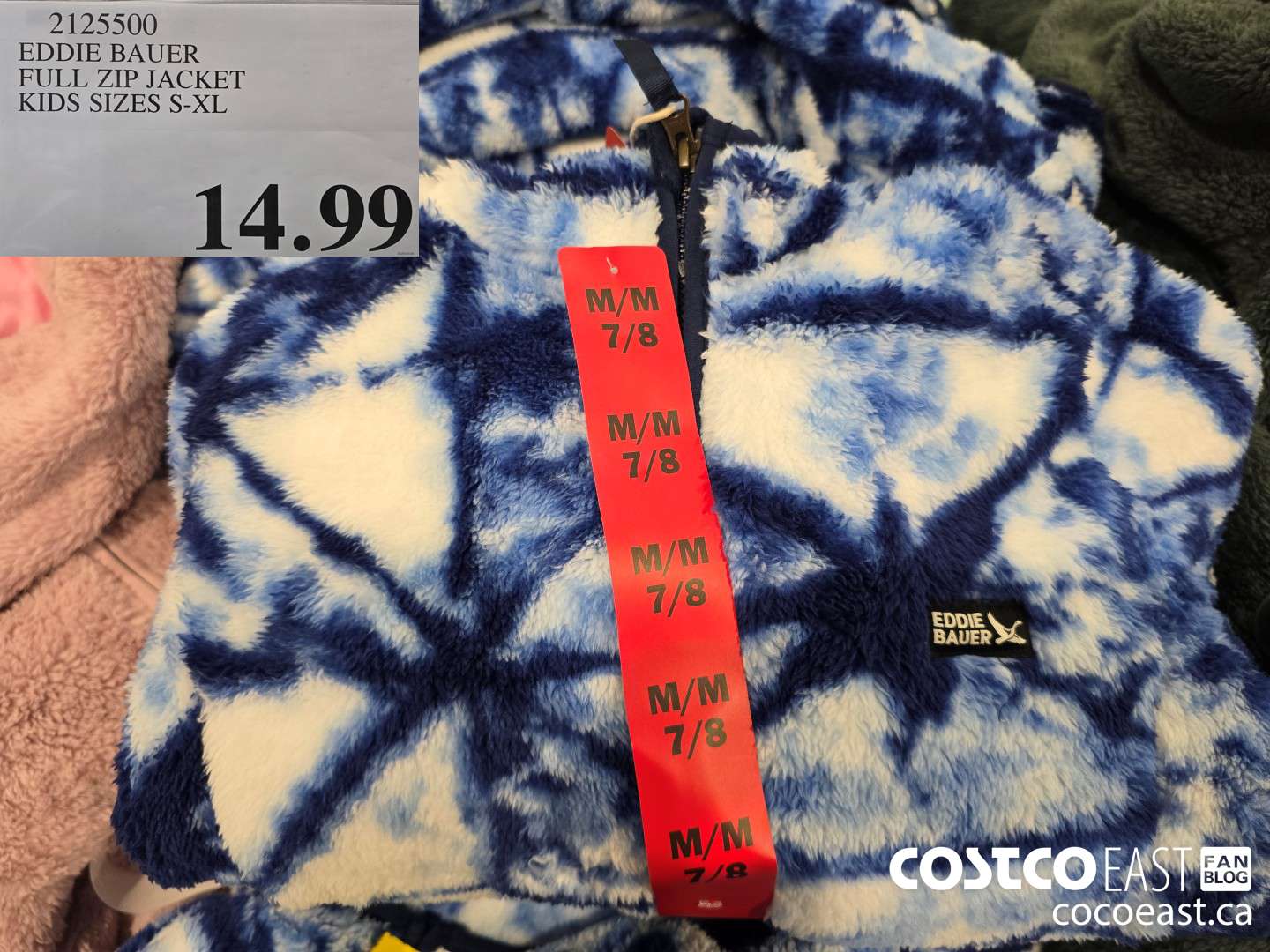 2125500 EDDIE BAUER FULL ZIP JACKET KIDS SIZES S-XL $14.99