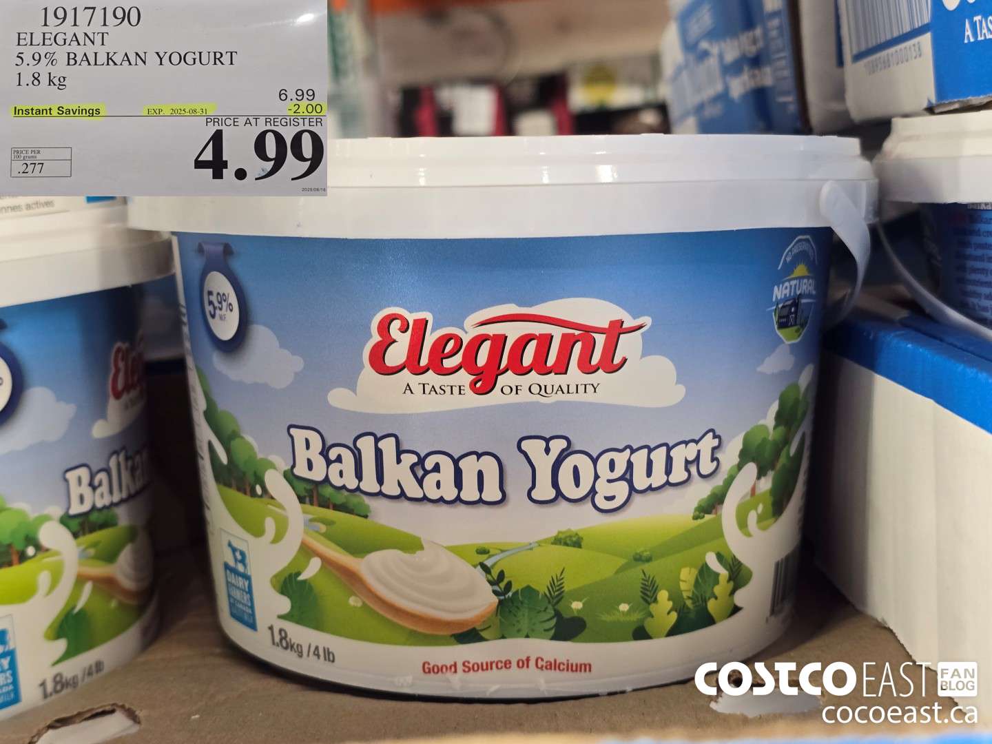 1917190 ELEGANT 5.9% BALKAN YOGURT 1.8k ($2.00 INSTANT SAVINGS EXPIRES ON 2025-08-31) $4.99