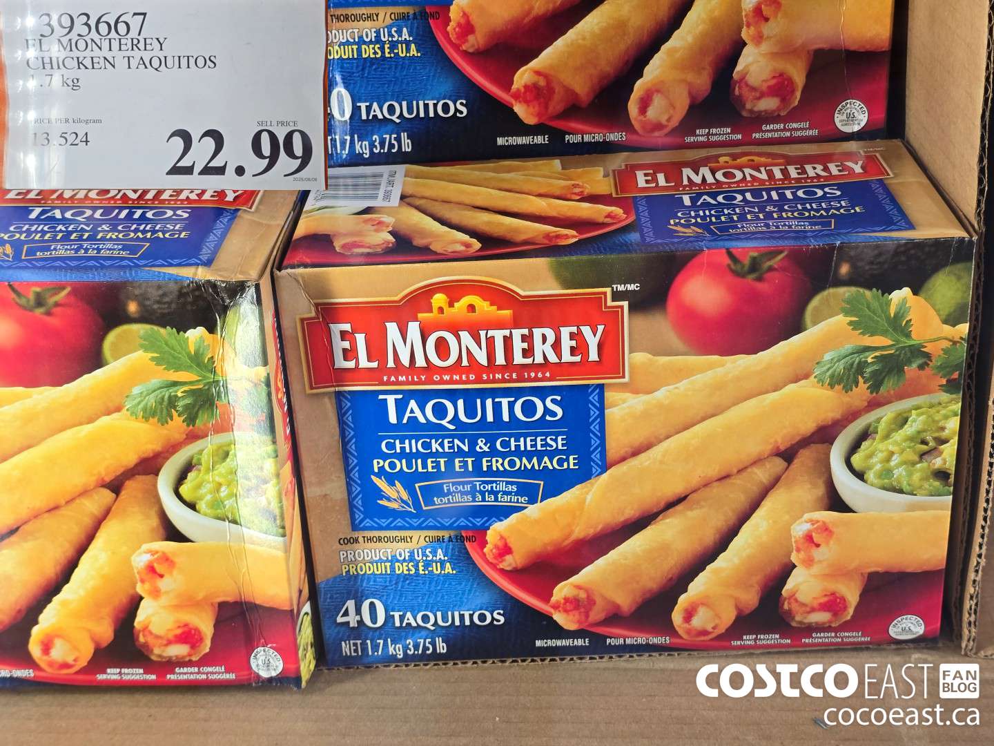 393667 EL MONTEREY CHICKEN TAQUITOS 1.7 KG $22.99