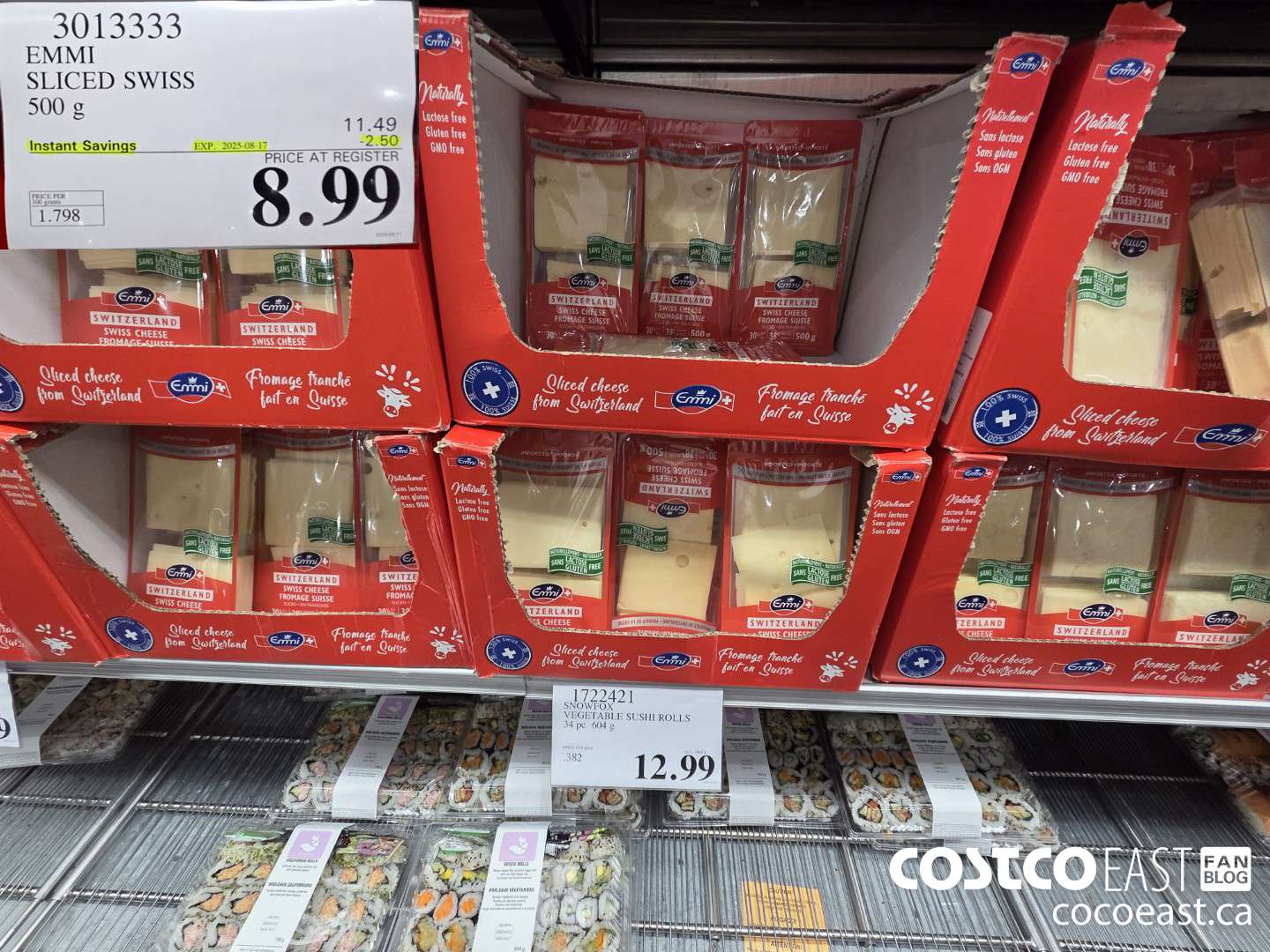 3013333 EMMI SLICED SWISS 500G ($2.50 INSTANT SAVINGS EXPIRES ON 2025-08-17) $8.99