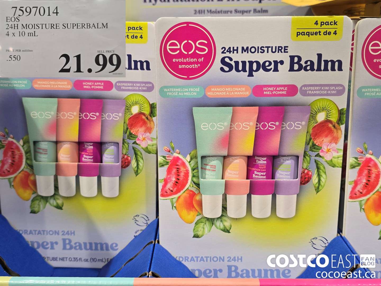 7597014 EOS 24H MOISTURE SUPERBALM 4 X 10 ML $21.99