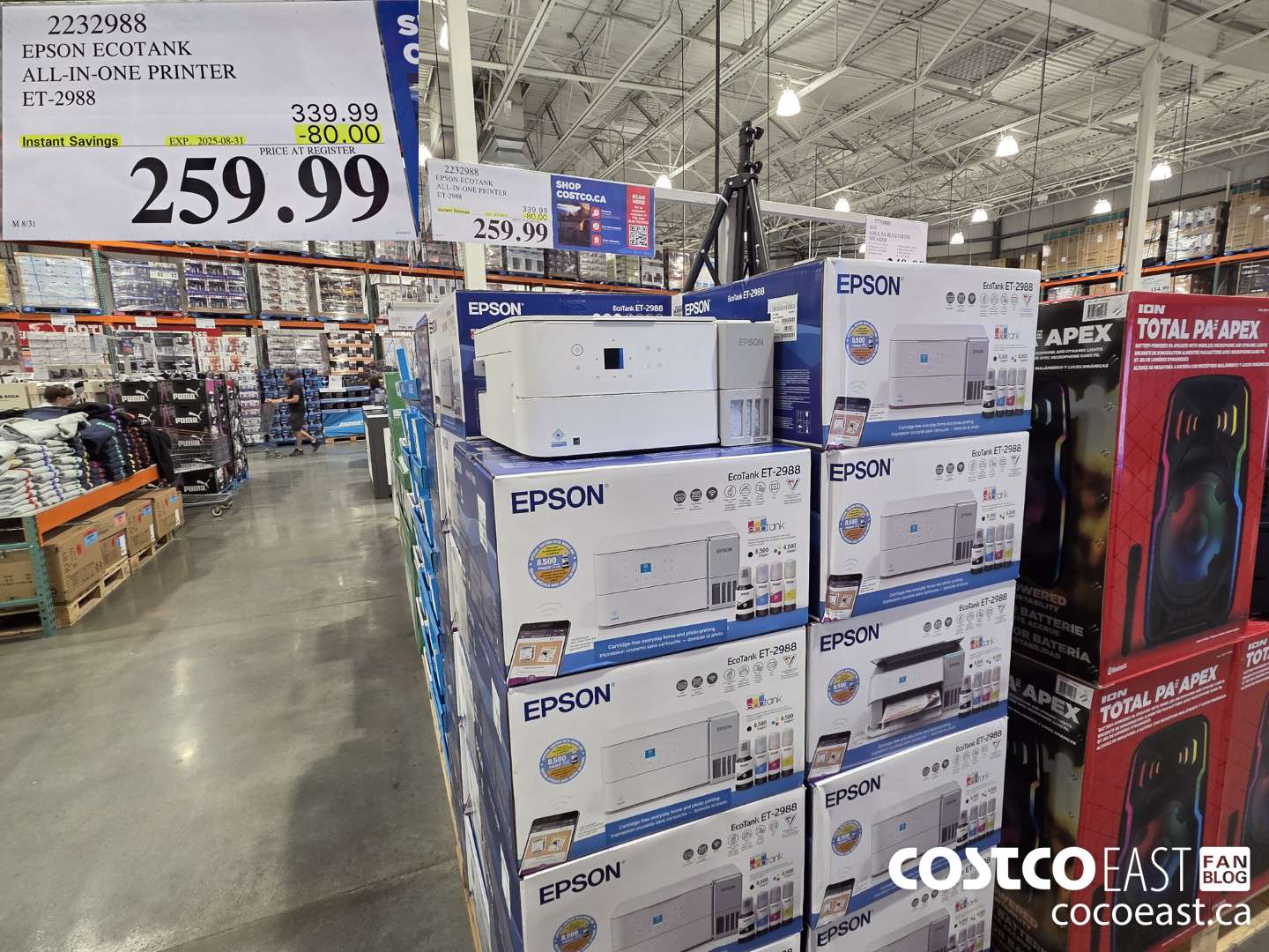 2232988 EPSON ET-2988 ALL IN ONE PRINTER EXTRA BLACK INK BOTTLE ($80.00 INSTANT SAVINGS EXPIRES ON 2025-08-31) $259.99