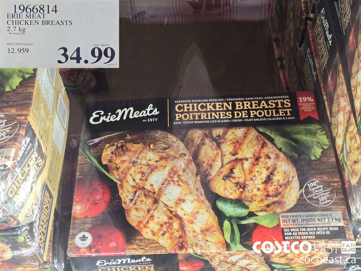 1966814 ERIE MEAT CHICKEN BREASTS 2.7KG $34.99