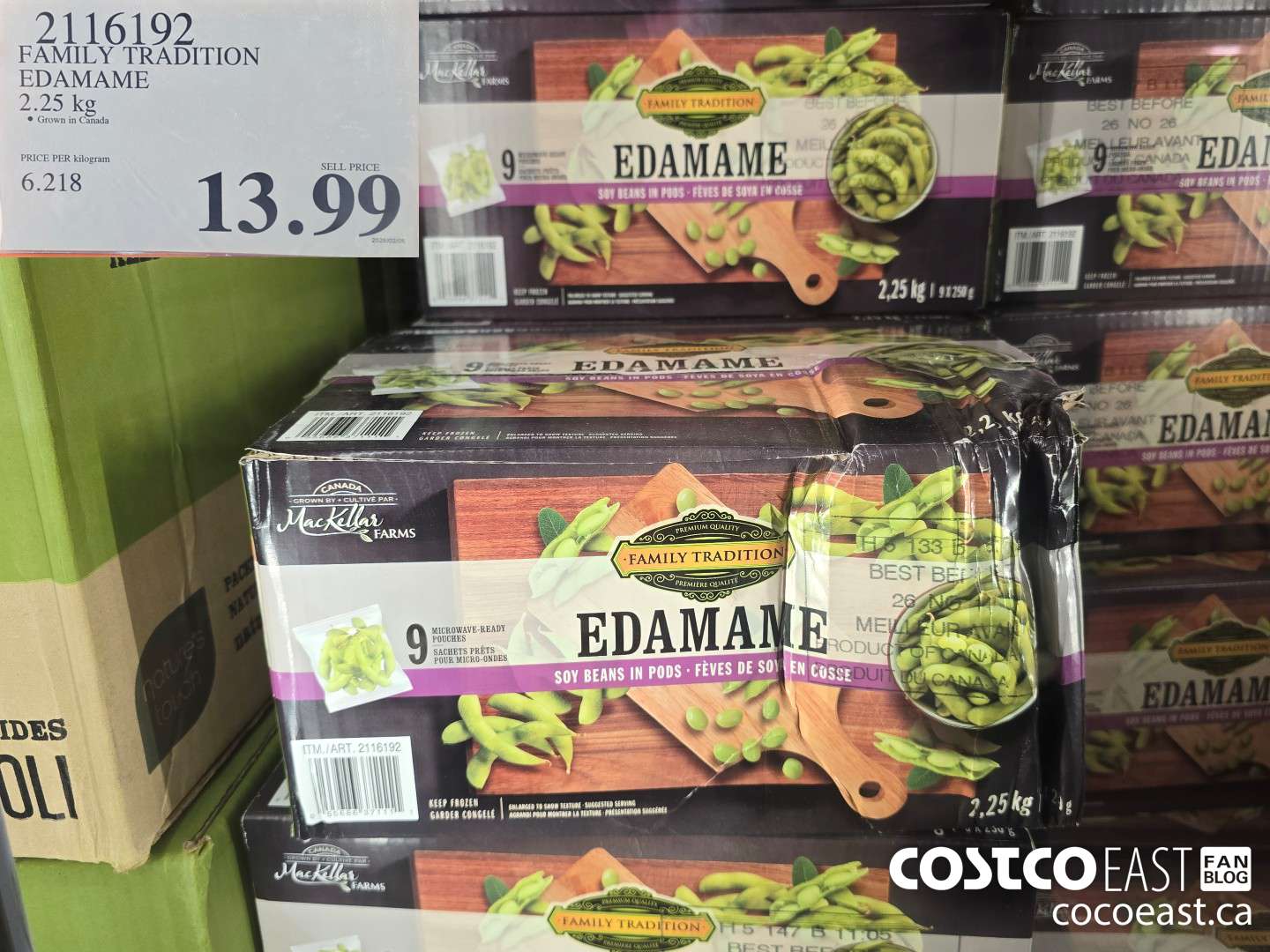 2116192 FAMILY TRADITION EDAMAME 2.25 KG $13.99