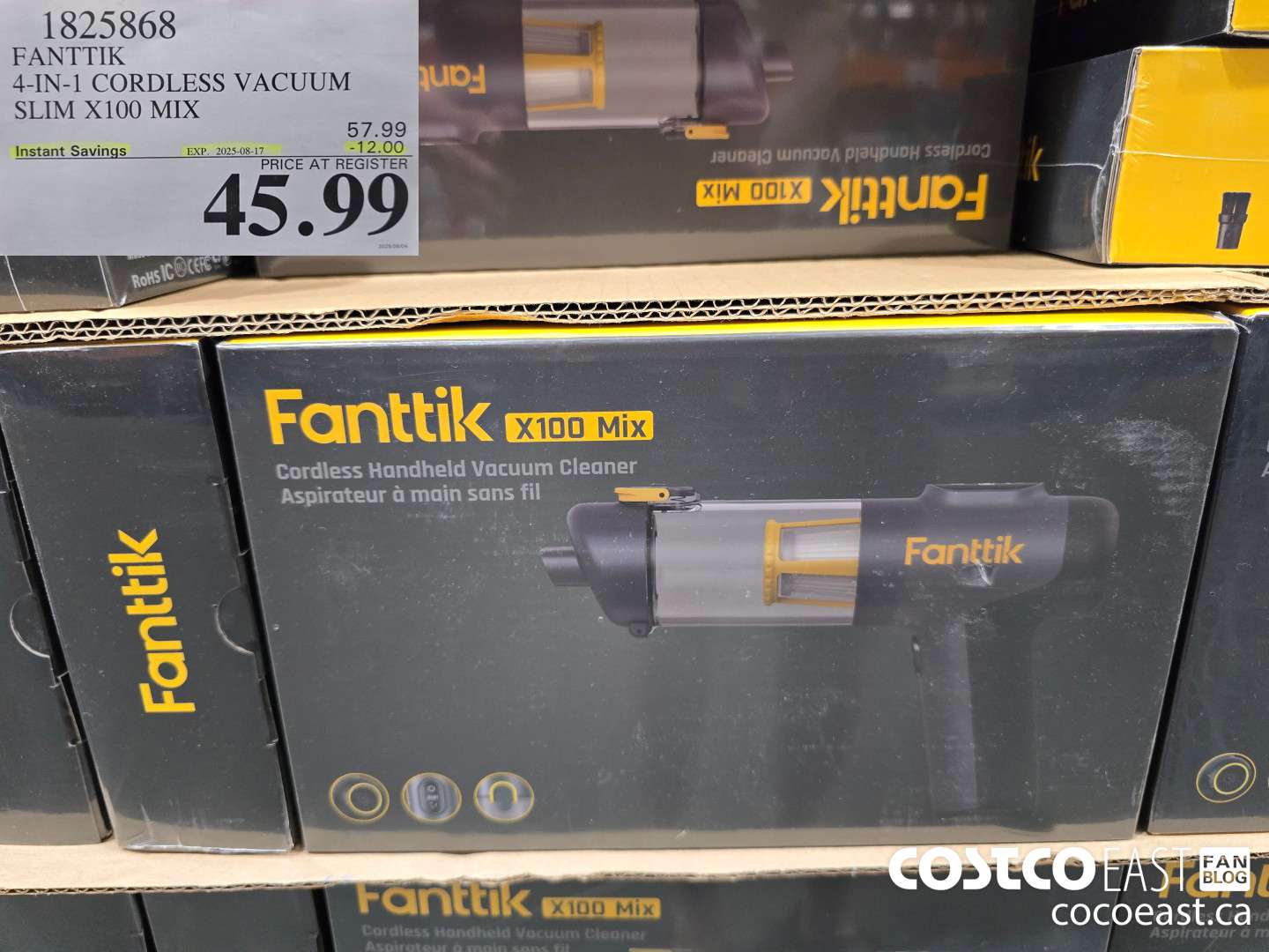 1825868 FANTTIK 4-IN-1 CORDLESS VACUUM SLIM X100 MIX ($12.00 INSTANT SAVINGS EXPIRES ON 2025-08-17) $45.99