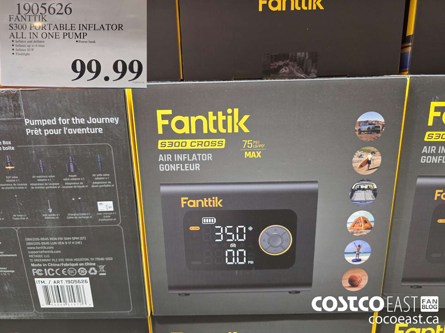 1905626 FANTTIK S300 PURTABLE INFLATOR ALL IN ONE PUMP $99.99