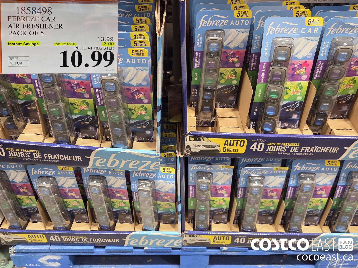 1858498 FEBREZE CAR AIR FRESHENER PACK OF 5 ($3.00 INSTANT SAVINGS EXPIRES ON 2025-08-31) $10.99