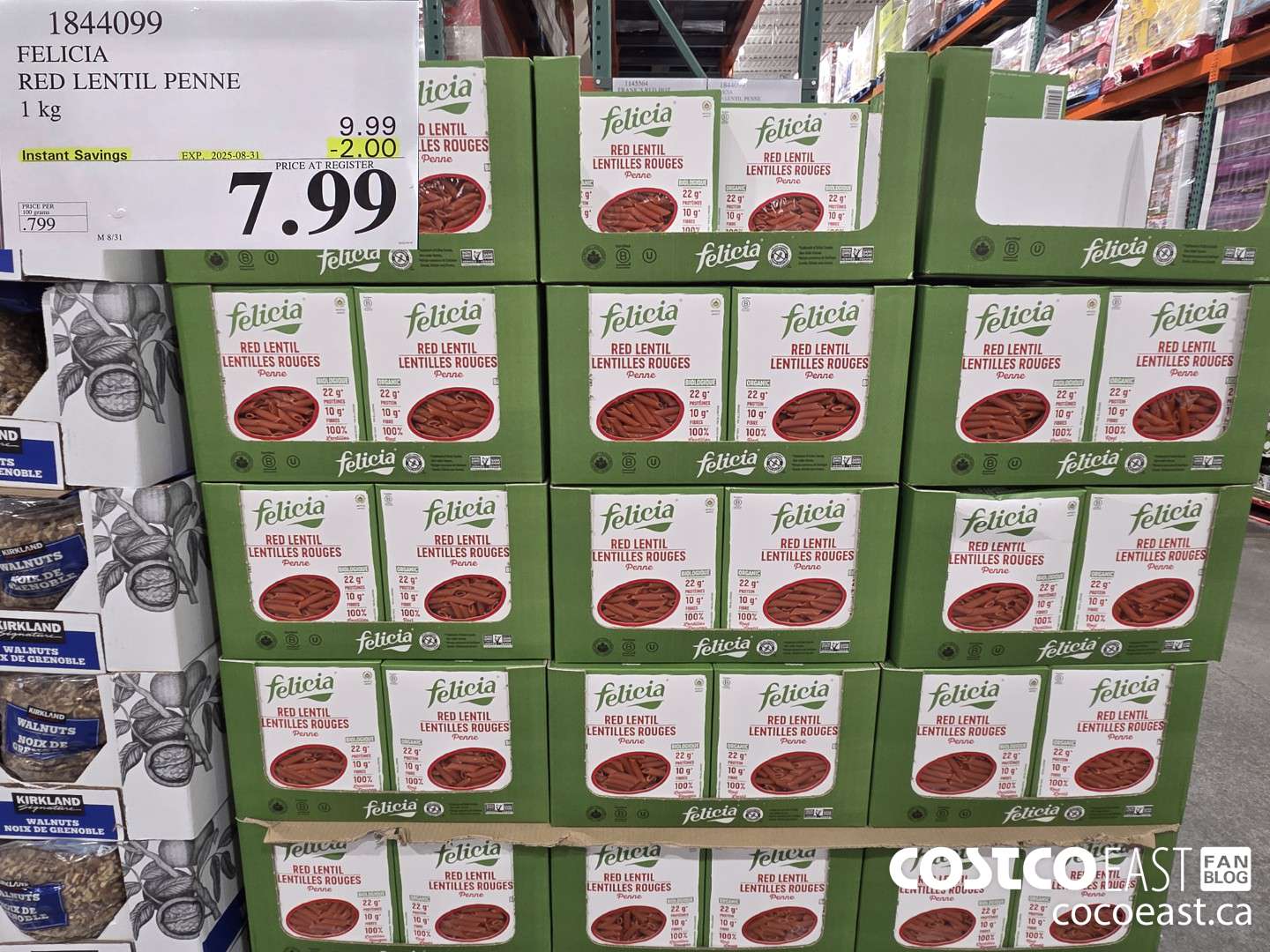 1844099 FELICIA RED LENTIL PENNE 1 kg ($2.50 INSTANT SAVINGS EXPIRES ON 2025-08-31) $7.99