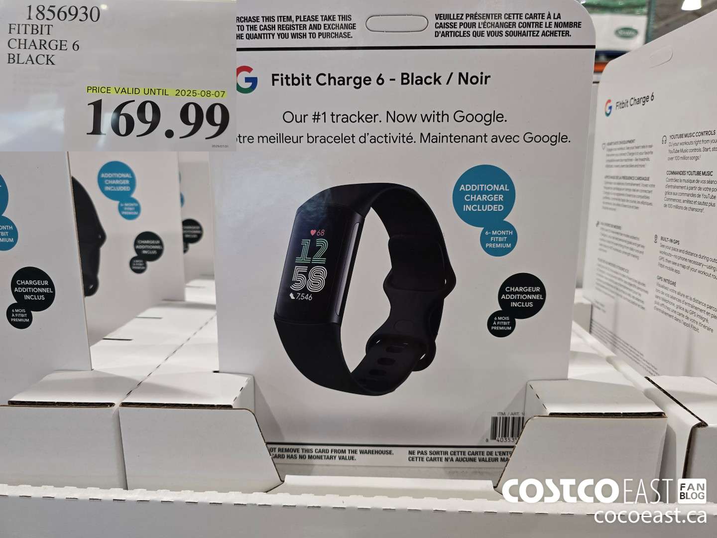1856930 FITBIT CHARGE 6 BLACK $169.99
