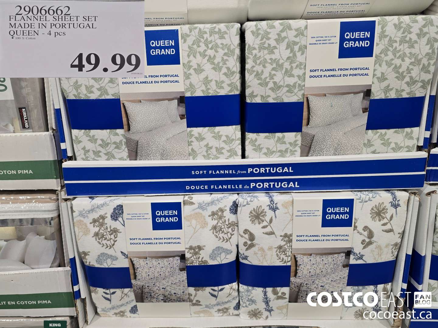 2906662 FLANNEL SHEET SET MADE IN PORTUGAL QUEEN - 4PC $49.99