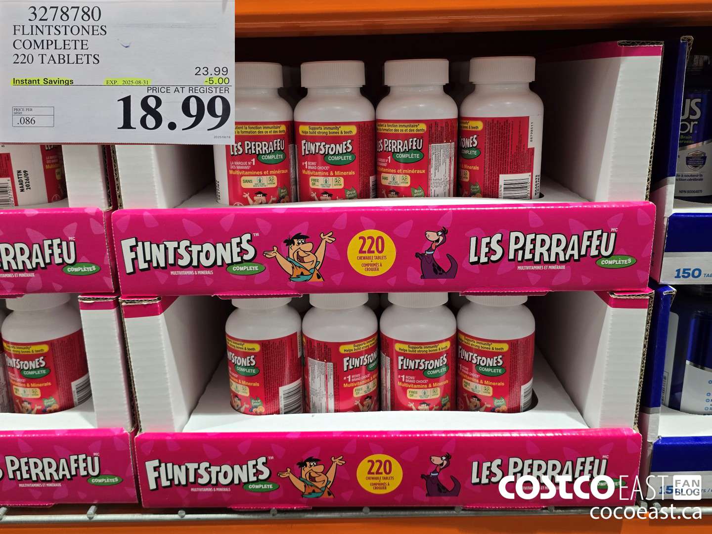3278780 FLINTSTONES COMPLETE 220 TABLETS ($5.00 INSTANT SAVINGS EXPIRES ON 2025-08-31) $18.99