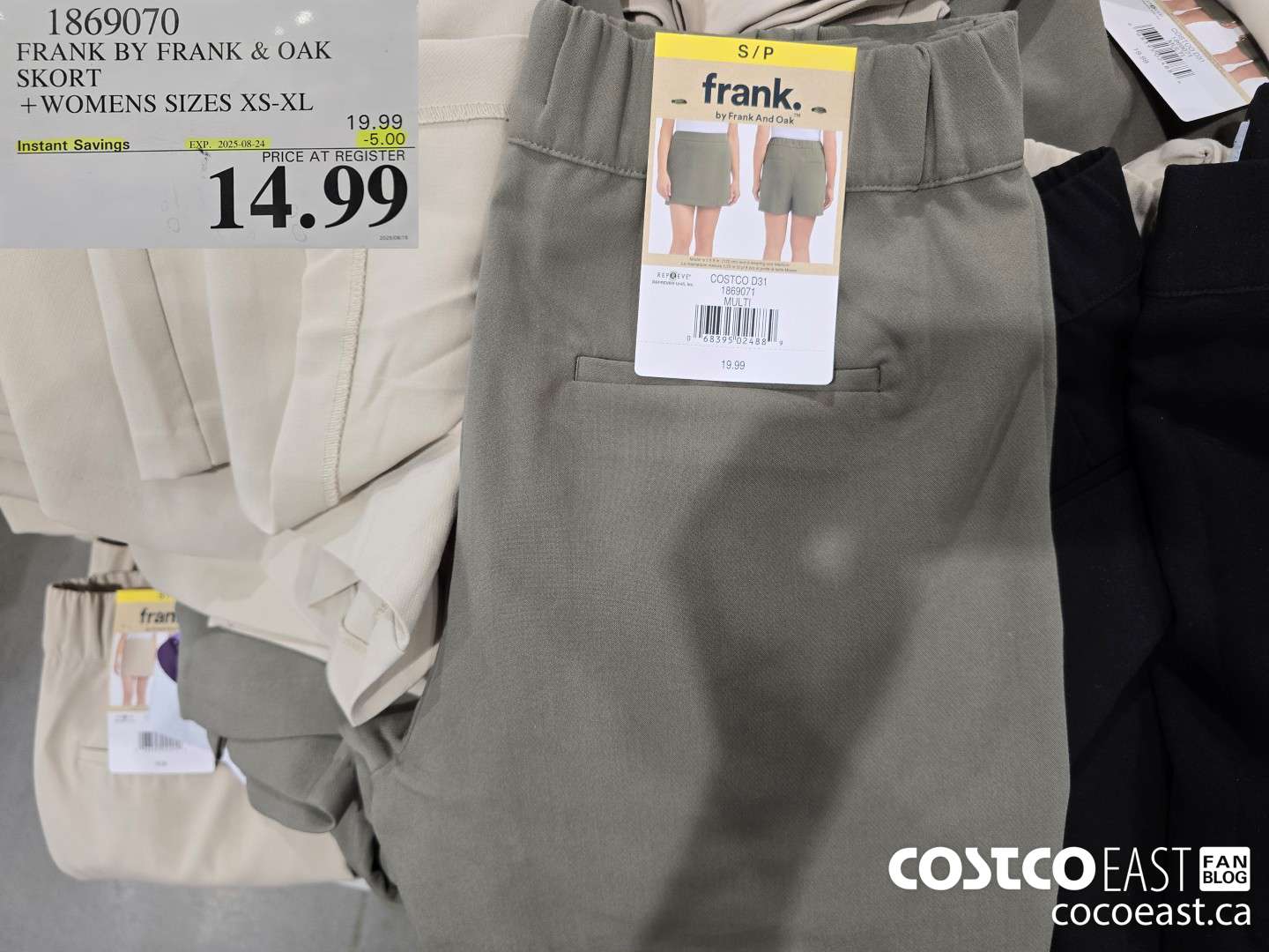 1869070 FRANK BY FRANK & OAK SKORT +WOMENS SIZES XS-XL ($5.00 INSTANT SAVINGS EXPIRES ON 2025-08-24) $14.99